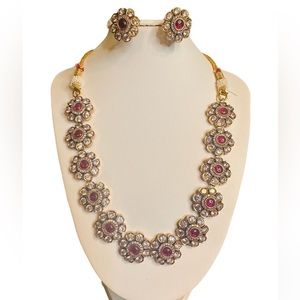 Indian Kundan Necklace with Rubies